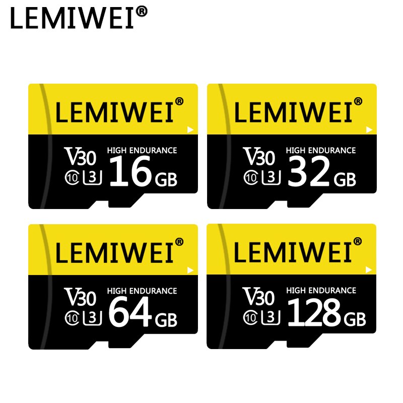 Lemiwei   SD ޸ ī, C10  ӵ, U3 V30 16GB32GB64GB128GB, µ   
